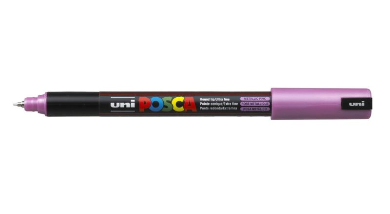 Een Posca verfmarker 1MR 0.7 mm metaal roze koop je bij Terpen Tijn